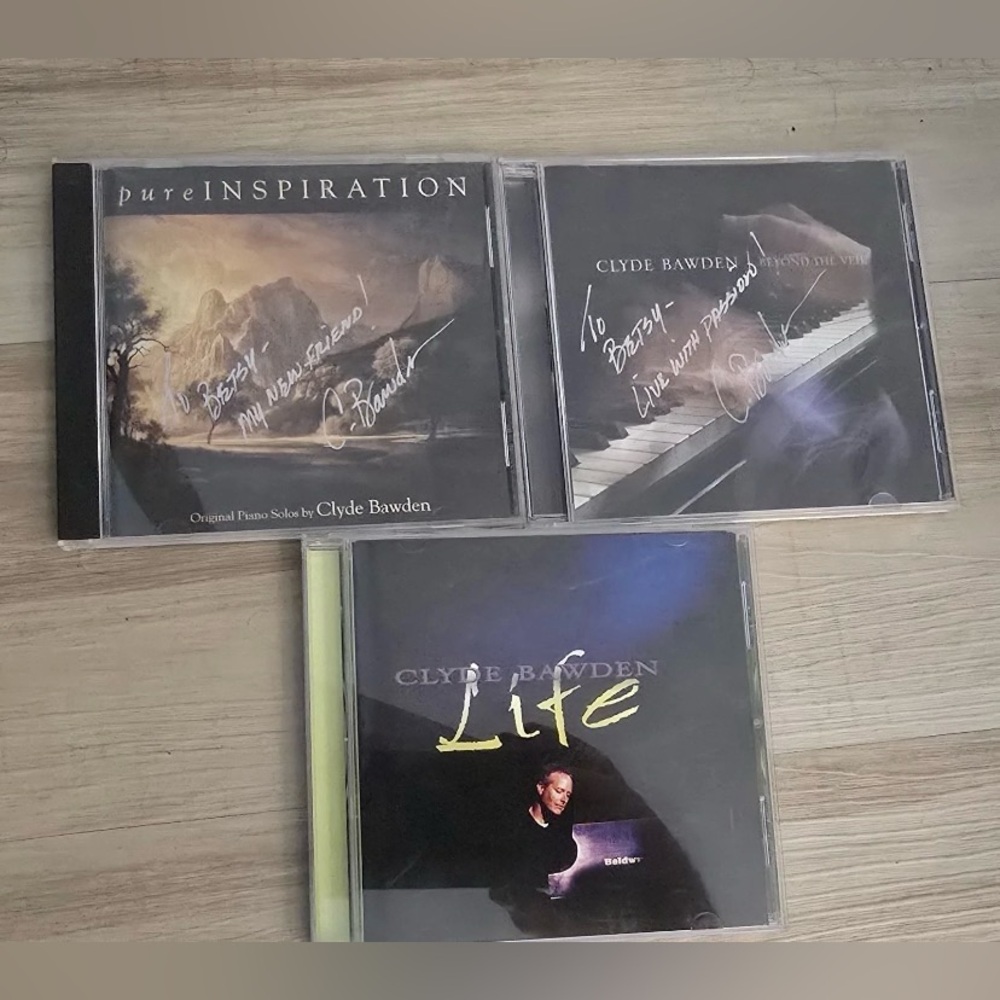 Clyde Bawden Lot of 3 CDs Signed Pure Inspiration Beyond the Veil Life